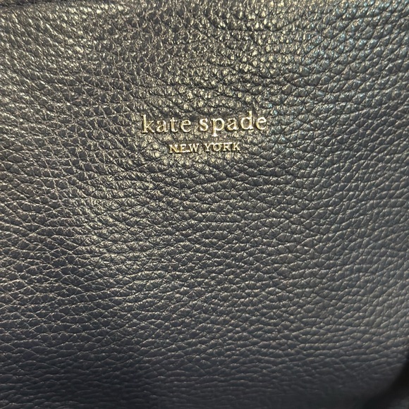 Kate Spade Carolyn Navy Blue Pebbled Leather Shoulder Bag Purse - Picture 2 of 15